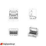 Thermogatz SEMI-PROF TGH-BI-B4-G BBQ Ψησταριά Υγραερίου 4+1 Εστιών 19.3kW