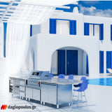 Thermogatz SEMI-PROF TGH-BI-B4-G BBQ Ψησταριά Υγραερίου 4+1 Εστιών 19.3kW