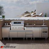 Thermogatz SEMI-PROF TGH-BI-B4-G BBQ Ψησταριά Υγραερίου 4+1 Εστιών 19.3kW