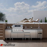 Thermogatz SEMI-PROF TGH-BI-B4-G BBQ Ψησταριά Υγραερίου 4+1 Εστιών 19.3kW