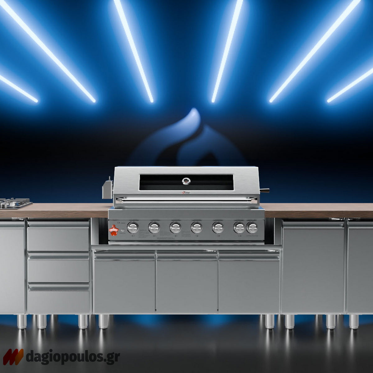 Thermogatz SEMI-PROF TGH-BI-B8B-G BBQ Ψησταριά Υγραερίου 6+1 Εστιών 26.7kW