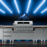 Thermogatz SEMI-PROF TGH-BI-B8B-G BBQ Ψησταριά Υγραερίου 6+1 Εστιών 26.7kW