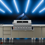 Thermogatz SEMI-PROF TGH-BI-B8B-G BBQ Ψησταριά Υγραερίου 6+1 Εστιών 26.7kW