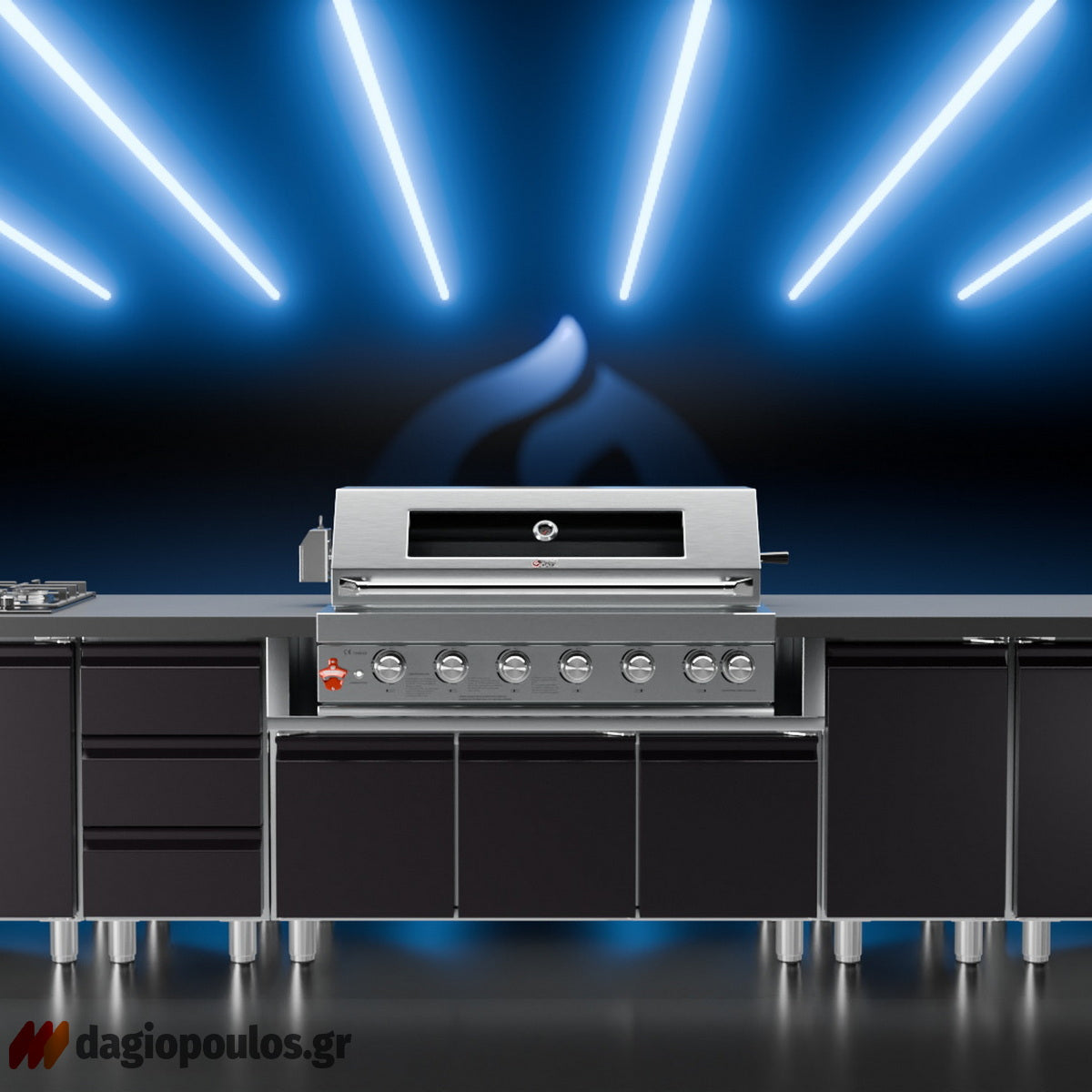 Thermogatz SEMI-PROF TGH-BI-B8B-G BBQ Ψησταριά Υγραερίου 6+1 Εστιών 26.7kW