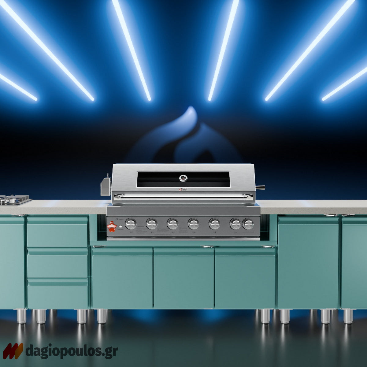 Thermogatz SEMI-PROF TGH-BI-B8B-G BBQ Ψησταριά Υγραερίου 6+1 Εστιών 26.7kW