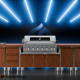 Thermogatz SEMI-PROF TGH-BI-B8B-G BBQ Ψησταριά Υγραερίου 6+1 Εστιών 26.7kW