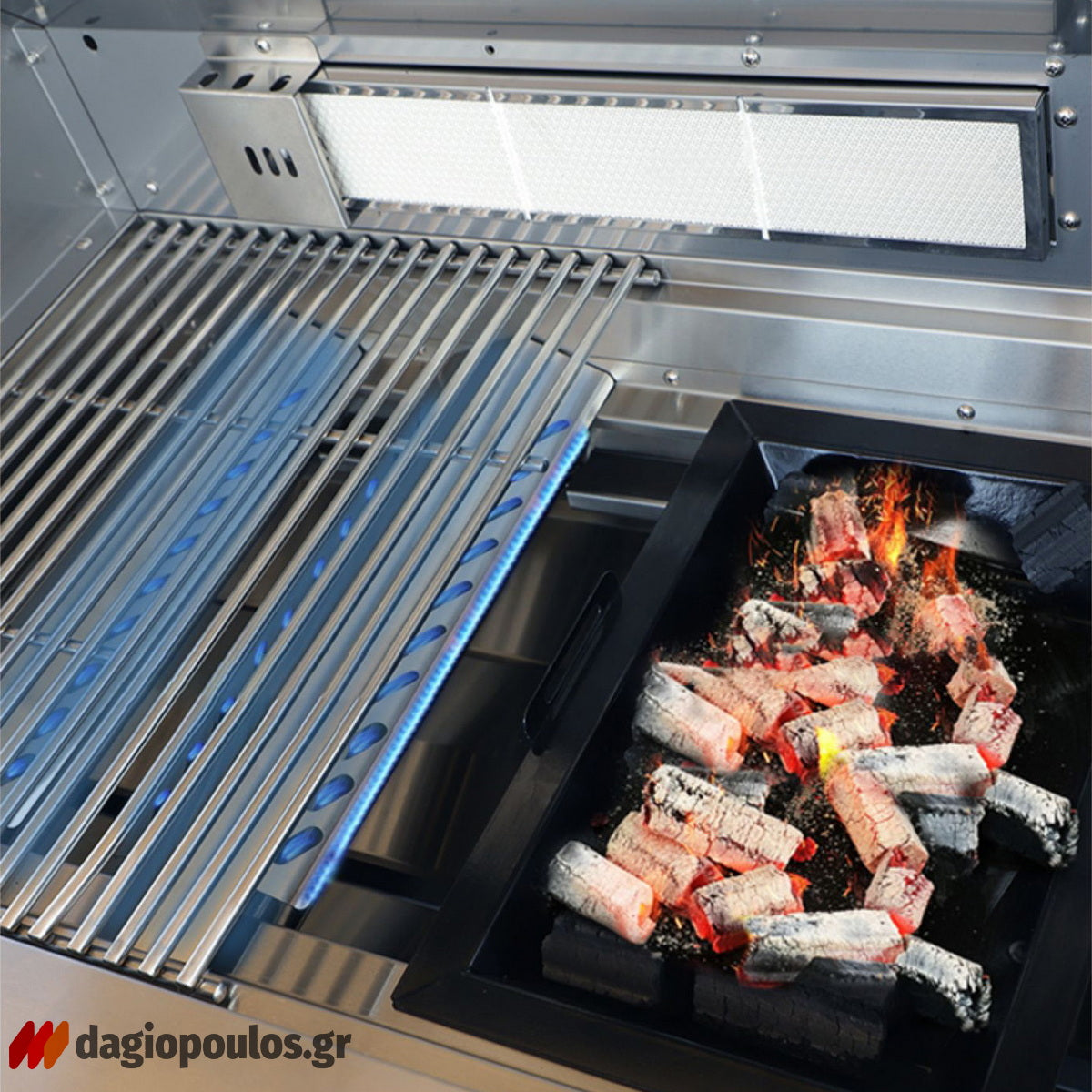 Thermogatz SEMI-PROF TGH-BI-B8B-G BBQ Ψησταριά Υγραερίου 6+1 Εστιών 26.7kW