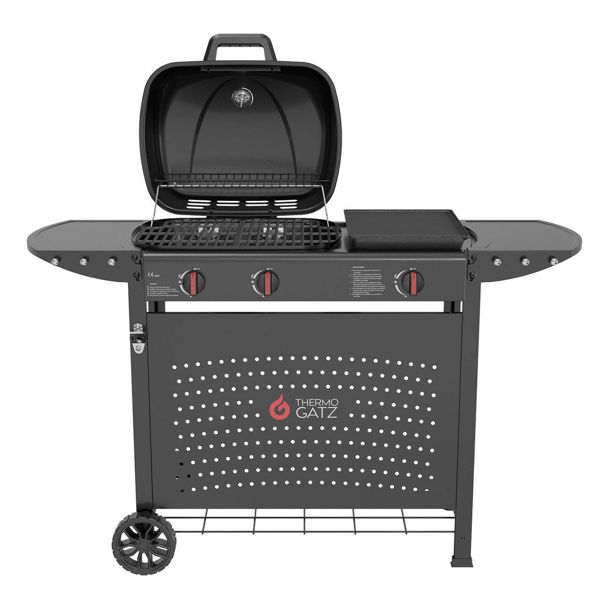 Thermogatz GS GRILL 2+ PLANCHA BBQ Ψησταριά Υγραερίου 2 Εστιών & Πλάκας 8kW