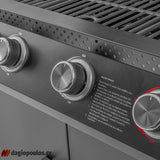 Thermogatz GS GRILL ABYSS VIEW BBQ Ψησταριά Υγραερίου 4+1+1 Εστιών 19kW