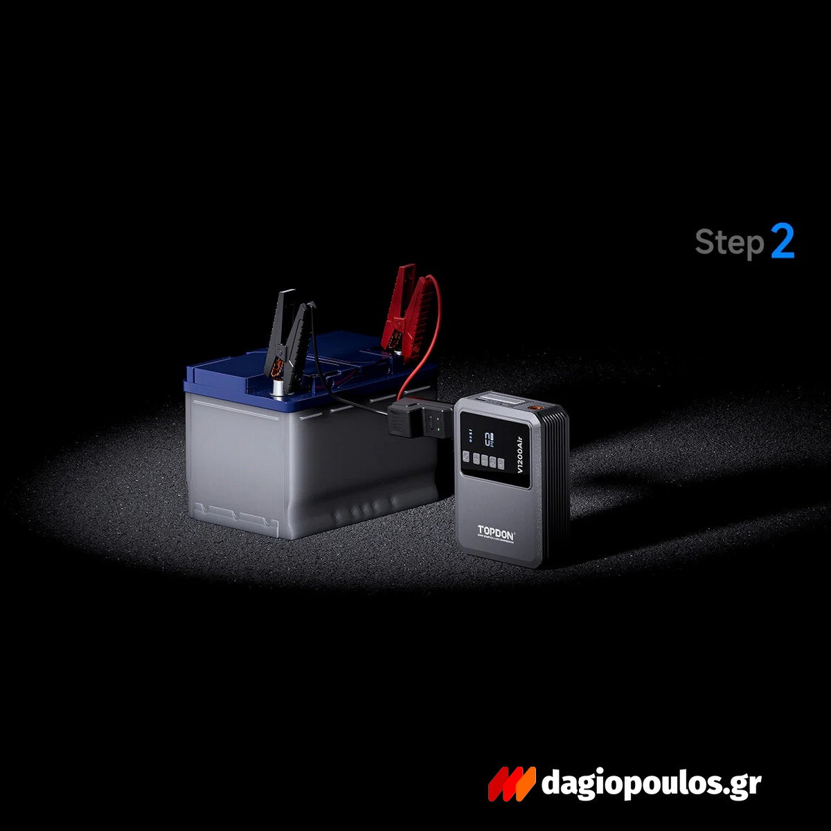 Topdon V1200Air Φορητός Εκκινητής (Starter) - Power Bank Μπαταρίας Αυτοκινήτου 12V 1200Α 10Ah
