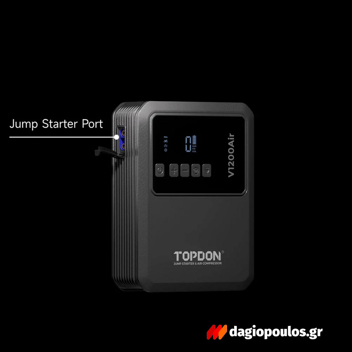 Topdon V1200Air Φορητός Εκκινητής (Starter) - Power Bank Μπαταρίας Αυτοκινήτου 12V 1200Α 10Ah