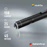 Varta Aluminium Light F10 Pro Φακός Χειρός Led 175 Lumens