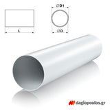 Vents Σωλήνας Πλαστικός Φ100mm x 1000mm ΛΕΥΚΟΣ