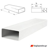Vents Σωλήνας Πλαστικός 110mm x 55mm x 50cm ΛΕΥΚΟΣ