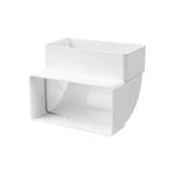 Vents Καμπύλη Γωνία 90° Πλαστική 110mm x 55mm ΛΕΥΚΗ