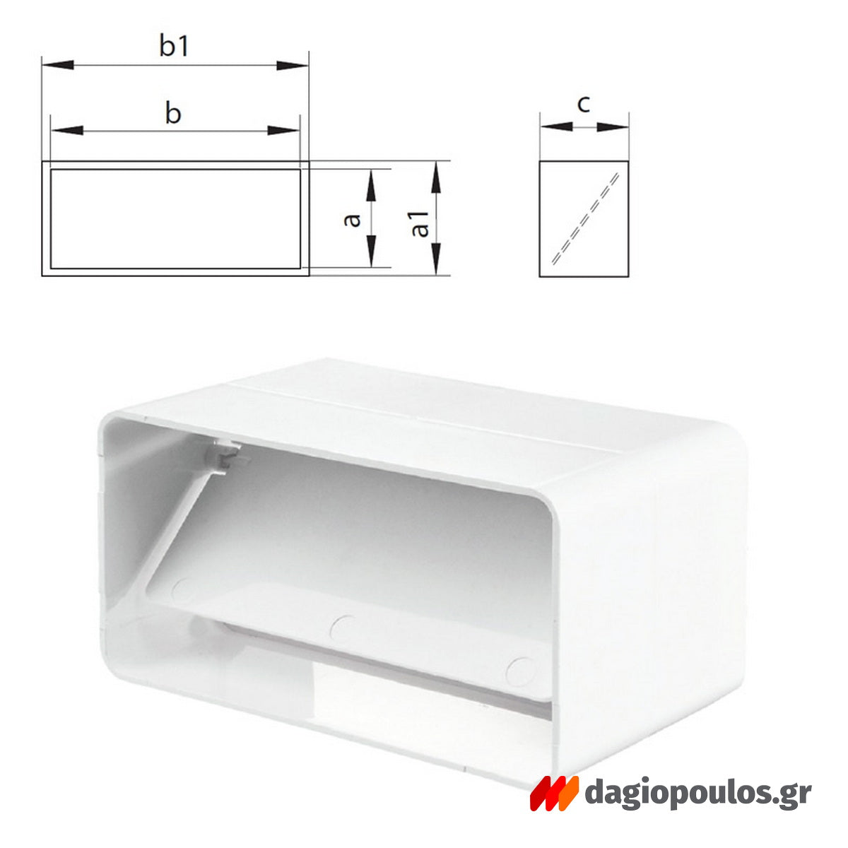 Vents Μούφα Σύνδεσης Πλαστική Με Κλαπέτο Για Σωλήνες 110mm x 55mm ΛΕΥΚΗ