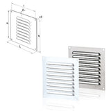 Vents Καπάκι Εξαερισμού Αλουμινίου Με Σήτα 150mm x 200mm ΛΕΥΚΟ