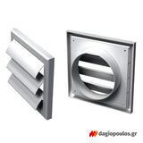 Vents MV 100 J Καπάκι Σχάρα Κλεισίματος Πλαστικό Φ100mm 154mm x 154mm Τετράγωνο ΛΕΥΚΟ