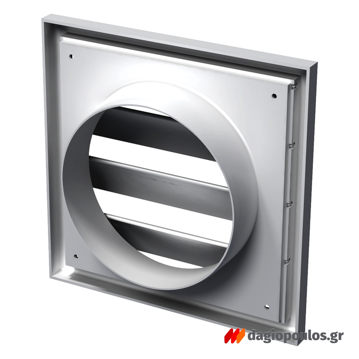 Vents MV 125 J Καπάκι Σχάρα Κλεισίματος Πλαστικό Φ125mm 187mm x 187mm Τετράγωνο ΛΕΥΚΟ