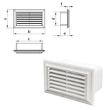 Vents Καπάκι Σχάρα Εξαερισμού Πλαστικό Για Σωλήνα 110mm x 55mm ΛΕΥΚΟ