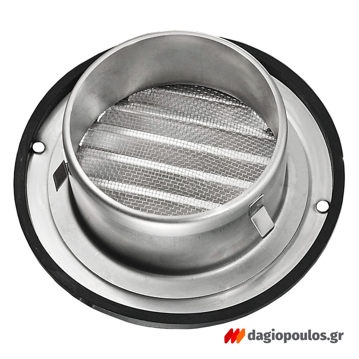 Vents MVM 122 Στόμιο Εξαερισμού Κεκλιμένο Με Προστασία & Σίτα Ανοξείδωτο Φ125mm