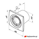 Vents 100 X1 Ανεμιστήρας Τοίχου Mε Κορδόνι Φ100mm