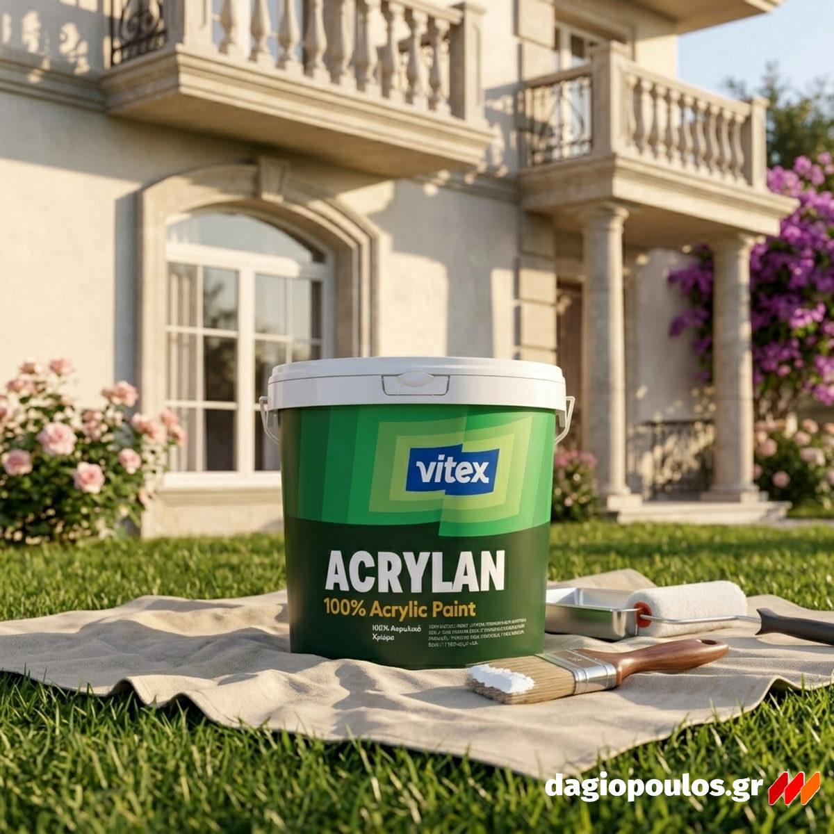 Vitex Acrylan Ακρυλικό 100% Χρώμα Εξωτερικής Τοιχοποιίας