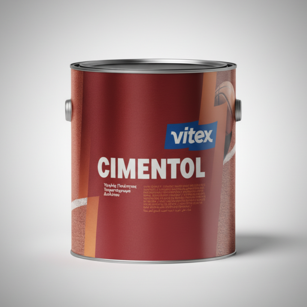 Vitex Cimentol Ακρυλικό Τσιμεντόχρωμα Διαλύτη 882 Ανθρακίτης