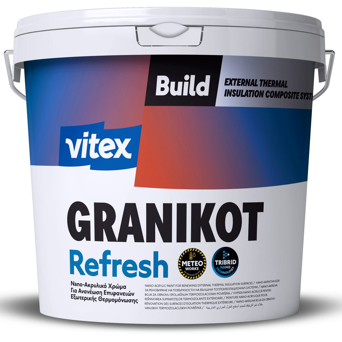Vitex Granikot Refresh ΝΑΝΟ-Ακρυλικό Χρώμα Για Ανανέωση Επιφανειών Εξωτερικής Θερμομόνωσης