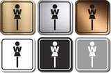 Πινακίδα Σήμανσης WC Aκρυλικό Plexiglass “WC LADIES” 110mm x 110mm