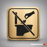 Πινακίδα Σήμανσης WC Aκρυλικό Plexiglass “ΑΠΑΓΟΡΕΥΕΤΑΙ Η ΡΙΞΗ ΧΑΡΤΙΩΝ ΣΤΗΝ ΤΟΥΑΛΕΤΑ” 110mm x 110mm