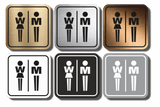 Πινακίδα Σήμανσης WC Aκρυλικό Plexiglass “WC” 110mm x 110mm