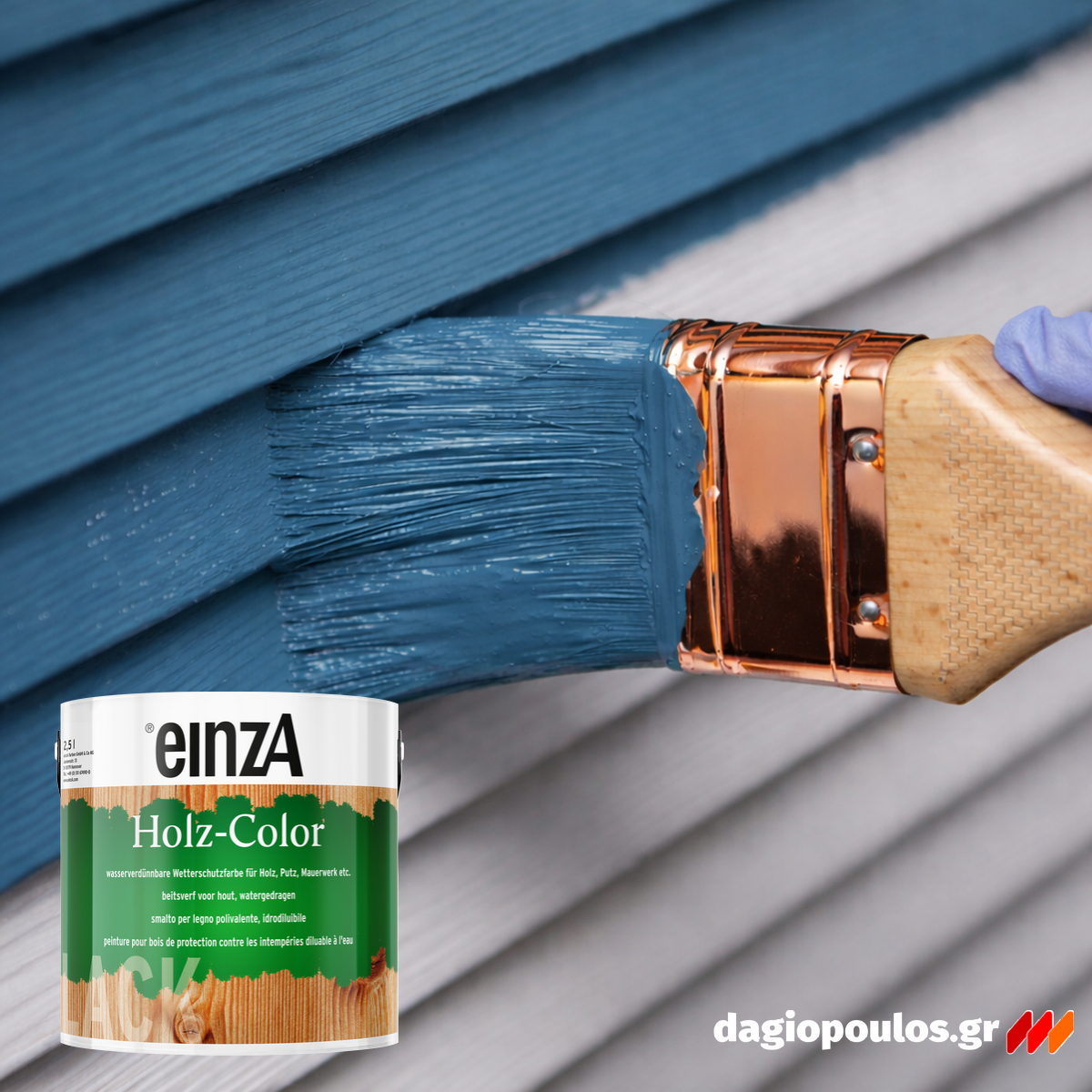 einzA Holz-Color Wetterschutz Χρώμα Εμποτισμού Προστασίας Ξύλινων Επιφανειών Άοσμο Νερού ΔΙΑΦΟΡΩΝ ΑΠΟΧΡΩΣΕΩΝ
