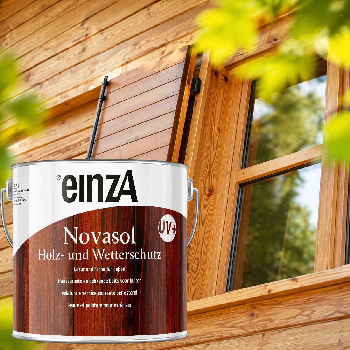 einzA Novasol Holz- und Wetterschutz Lasur Zeder Βερνίκι - Λάδι Gel Εμποτισμού Ξύλου ΚΕΔΡΟΣ