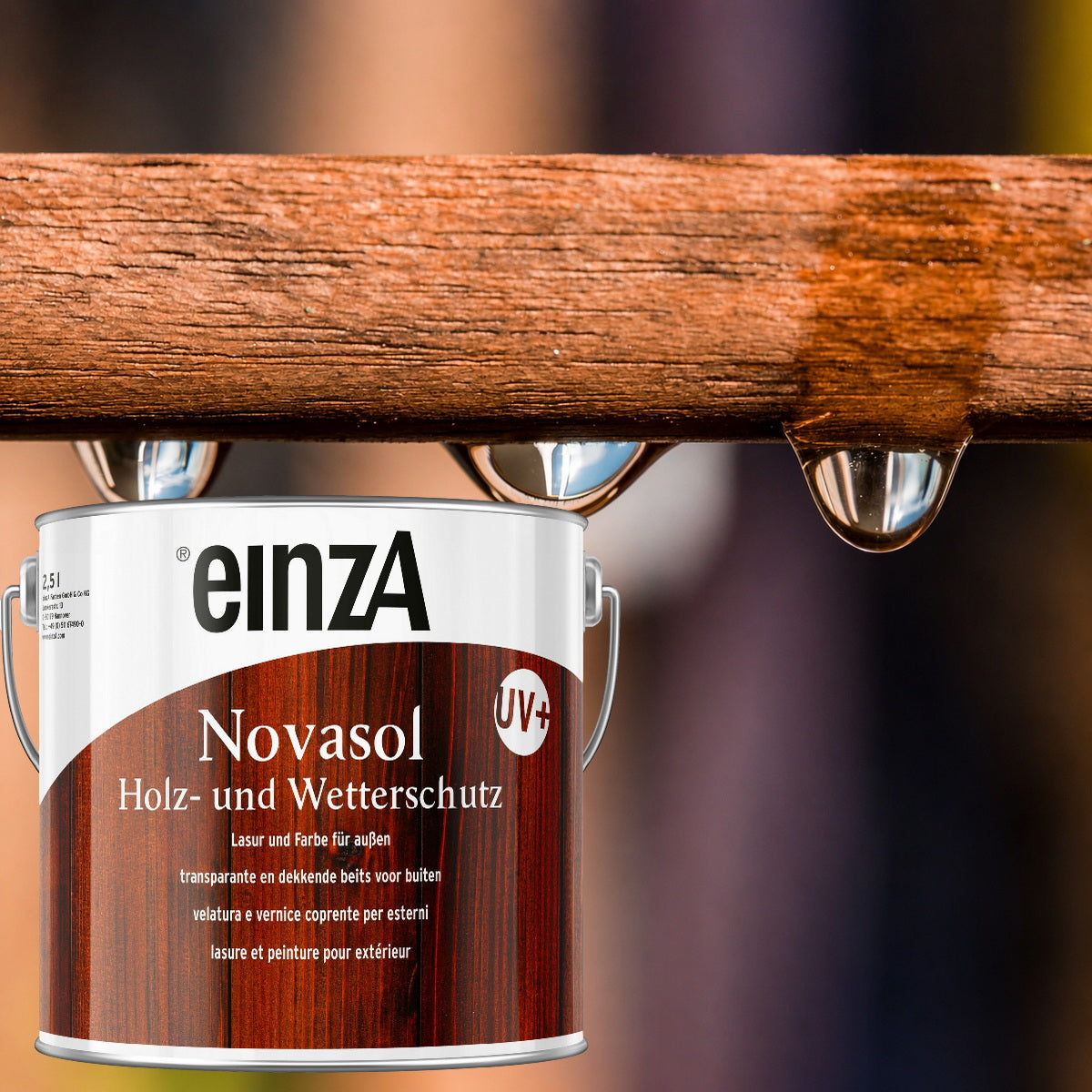 einzA Novasol Holz- und Wetterschutz Lasur Zeder Βερνίκι - Λάδι Gel Εμποτισμού Ξύλου ΚΕΔΡΟΣ