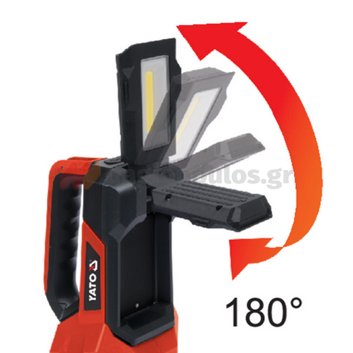 Yato YT-08548 Φακός Χειρός Επαναφορτιζόμενος USB 2 Σε 1 3.7V 1000 Lumens
