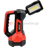 Yato YT-08548 Φακός Χειρός Επαναφορτιζόμενος USB 2 Σε 1 3.7V 1000 Lumens