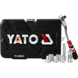 Yato YT-38561 Συλλογή Καρυδάκια & Εξαρτήματα Μανέλα Καστάνιας 3/8" Σετ 22 Τεμ Σε Κασετίνα