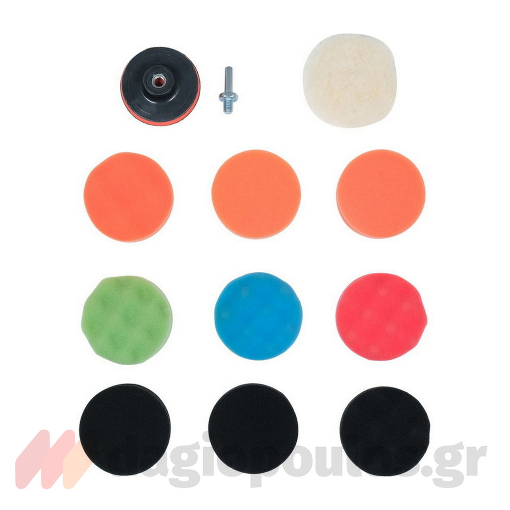 Yato YT-47930 Εξαρτήματα Γυαλίσματος Αλοιφαδόρου 80mm Σετ 12 Τεμ
