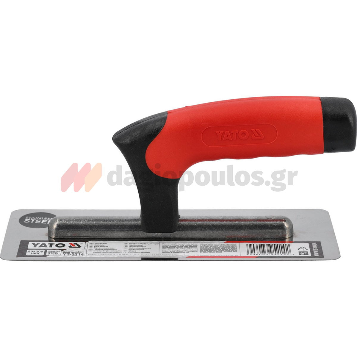 Yato YT-5214 Σπάτουλα Στοκαρίσματος - Σπατουλαρίσματος Με Στρογγυλεμένες Άκρες 200mm x 80mm ΑΝΟΞΕΙΔΩΤΗ