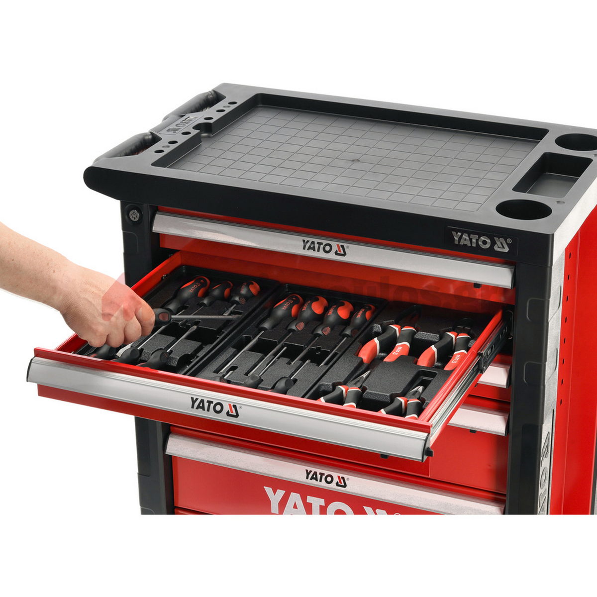 Yato YT-55300 Εργαλειοφόρος Τροχήλατος 6 Συρταριών Με Συλλογή 177 Εργαλείων