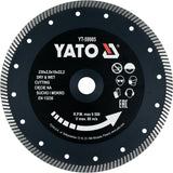 Yato YT-59985 Turbo Δίσκος Διαμαντέ (Διαμαντόδισκος) Κοπής Δομικών Υλικών, Μπετόν, Πέτρας, Τούβλων 230mm