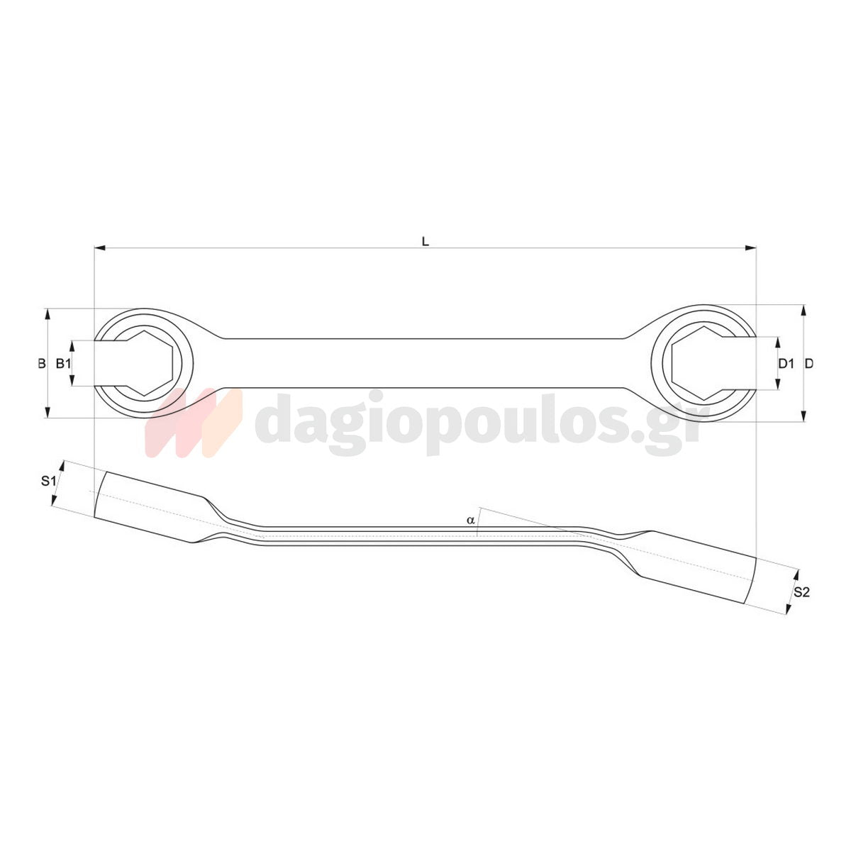 Yato YT-0143 Συλλογή Κλειδιά Ρακόρ Σετ 4 Τεμ