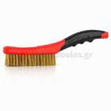 Yato YT-6344 Βούρτσες Καθαρισμού Χειρός Συρμάτινες Ορειχάλκινες Με Πλαστική Λαβή 260mm