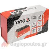 Yato ΥΤ-6863 Χτυπητά Γράμματα Για Μαρκάρισμα Σήμανση ΛΑΤΙΝΙΚΑ 8mm Σετ 27 Τεμ