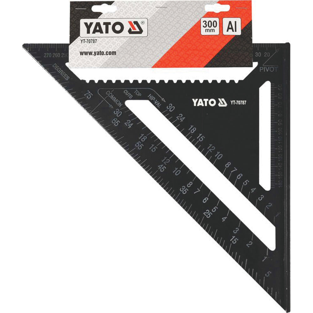 Yato YT-70787 Επαγγελματικός Χάρακας - Τρίγωνο - Γωνιόμετρο Μέτρησης & Σχεδιασμού Αλουμινίου 300mm