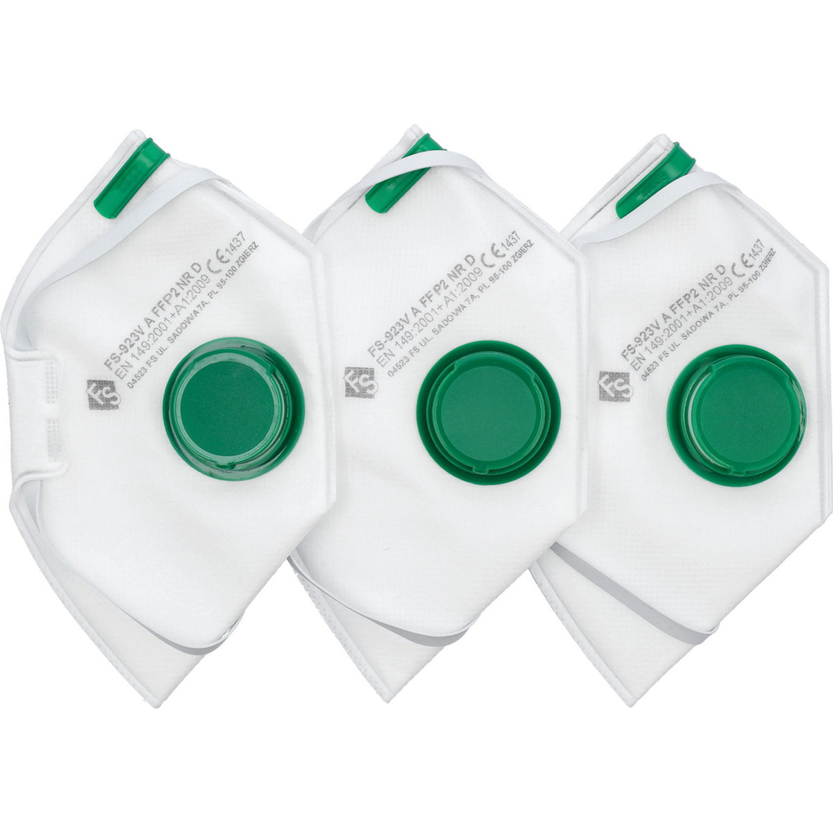 Yato YT-7492 Μάσκα Μίας Χρήσης με Βαλβίδα FFP2 NR Σετ 3 Τεμ
