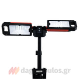 Yato YT-81811 Προβολέας LED Διπλός Επαναφορτιζόμενος Με Τρίποδο 5000 Lumens