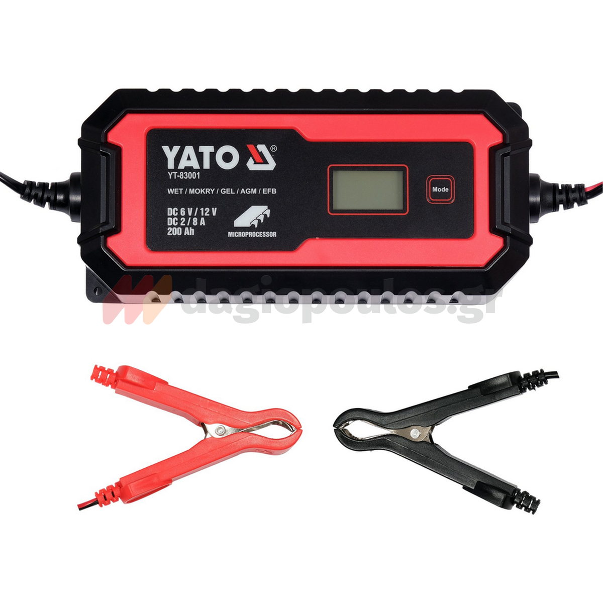 Yato YT-83001 Φορτιστής - Συντηρητής Μπαταρίας Αυτοκινήτου 6-12V 8A 200Ah