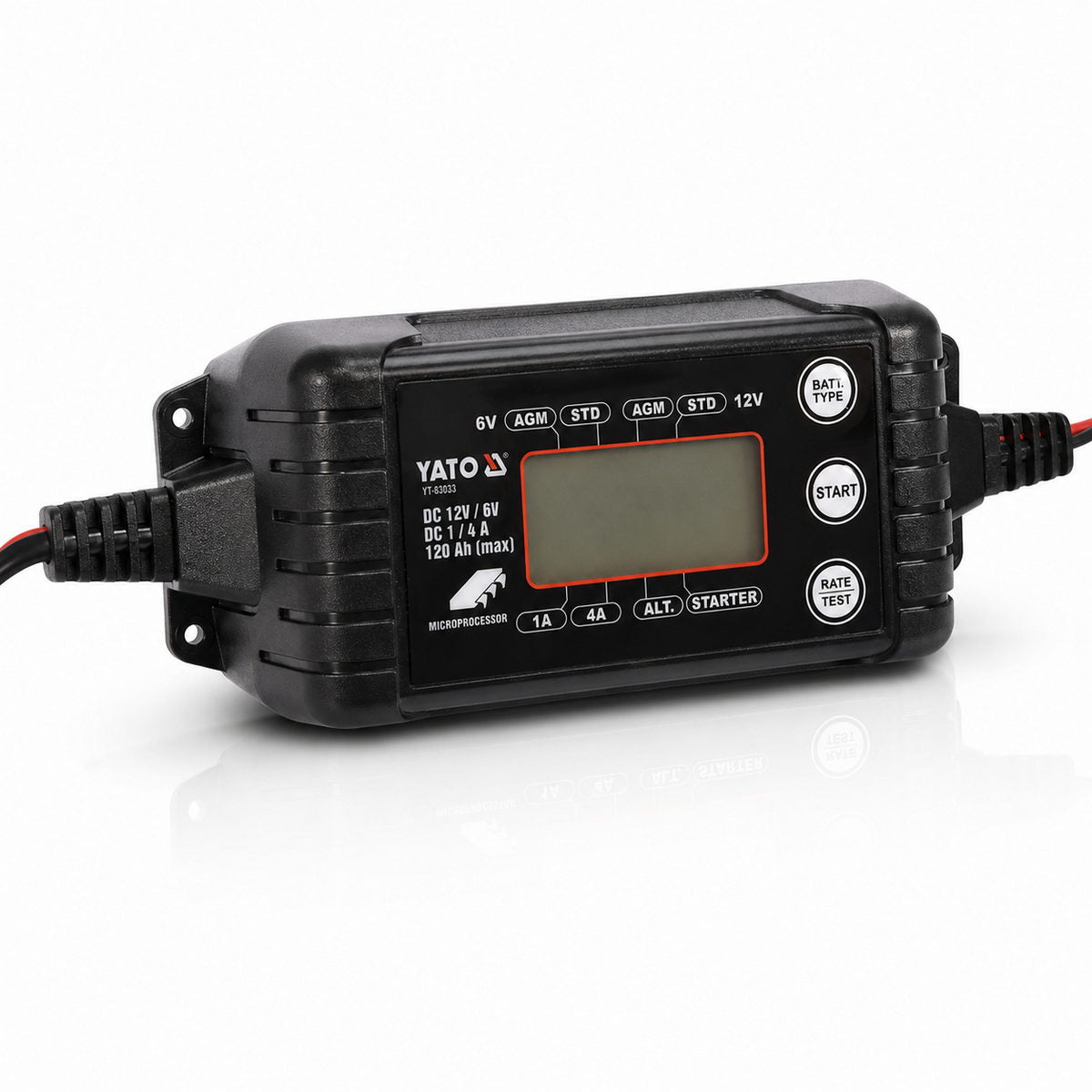 Yato YT-83033 Επαγγελματικός Φορτιστής - Συντηρητής Μπαταρίας Αυτοκινήτου 6/12V 4A 120Ah